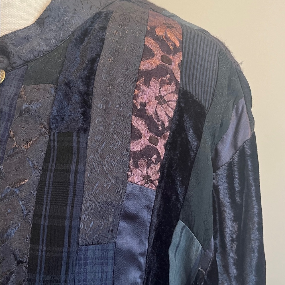 Papillon Patchwork Rayon Velvet Jacket Top Tunic … - image 5